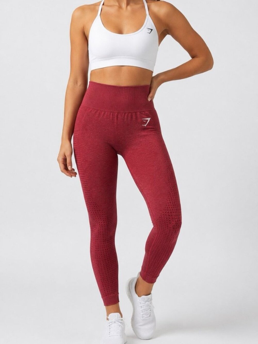 Gymshark Seamless Leggings Women’s XS Burgundy Red High Rise Athletic Workout
